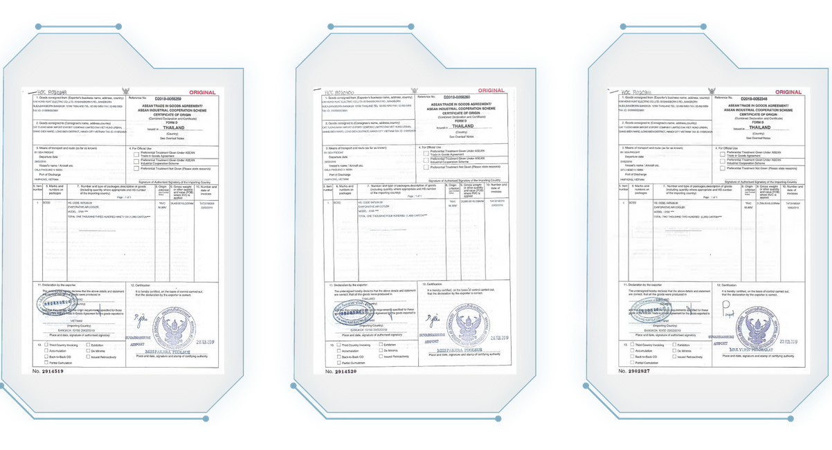 Giấy chứng nhận nguồn gốc xuất xứ